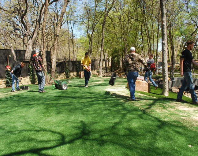 Fresno artificial grass installation - base layer