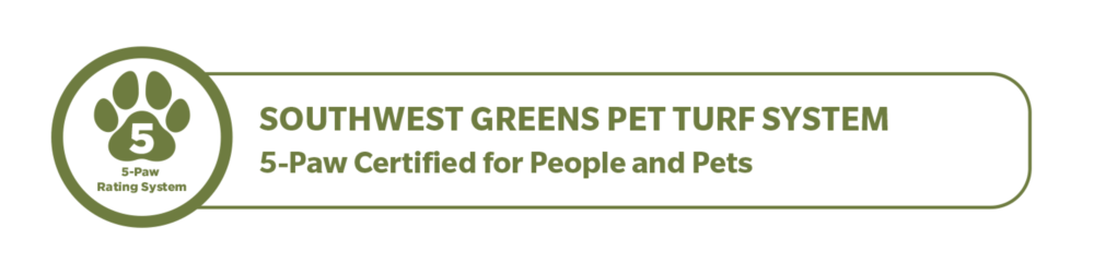 Southwest Greens of Fresno Pet Turf System 5-Paw Certified for People and Pets